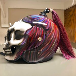 Custom made airbrushed motorcycle helmet